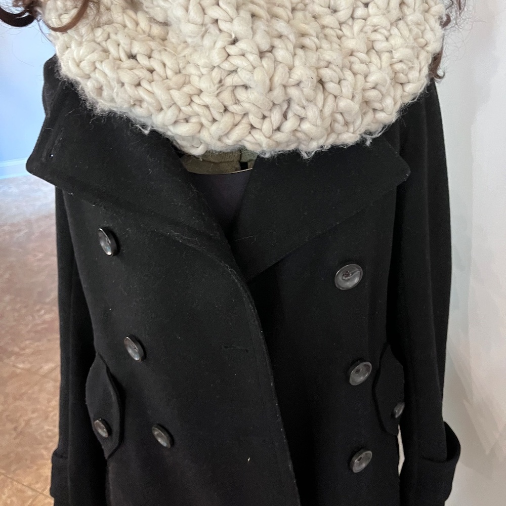 Gap Black Wool Pea Coat Size Small - Picture 4 of 13